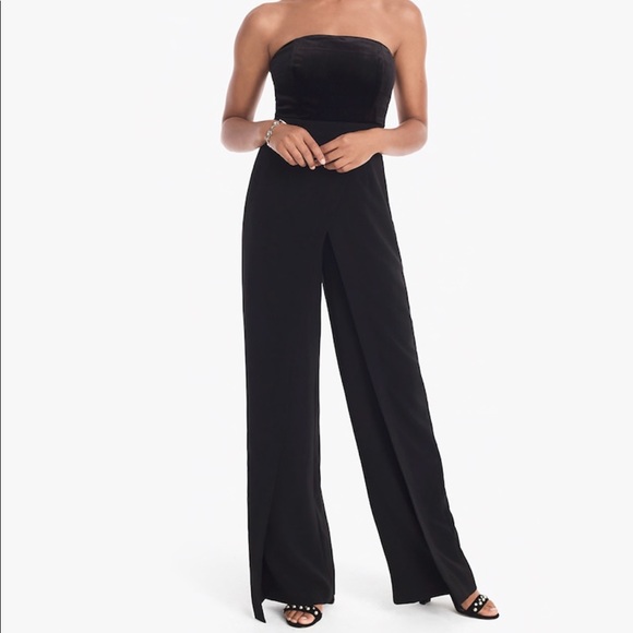 White House Black Market Pants - White House Black Market Velvet Split Leg Jumpsuit